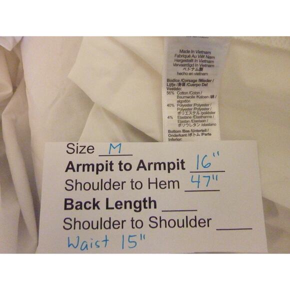 NWT Madewell White Drop-Waist Tank Midi Dress M - Picture 6 of 8